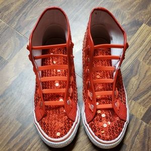 Super cute sequin girl high tops